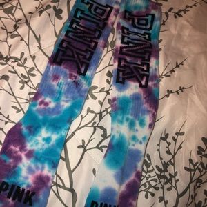 PINK tye dye socks